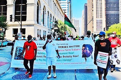 Black Heroes Matter, a coalition of more than 80 organizations and businesses, want to get more recognition for Haitian settler, Jean Baptiste Point du Sable, who is recognized as the founding father of Chicago. Photos provided by Ephraim Martin