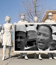 To participate, point your smartphone at any MLK street sign in the U.S. to unlock an opportunity to watch Martin Luther King Jr. deliver his groundbreaking speech and an immersive experience where you can walk up to 3D sculptures inspired by those who may have been present during that pivotal moment in history.   Photo source: *LICENSE GRANTED BY INTELLECTUAL PROPERTIES MANAGEMENT, ATLANTA, GEORGIA, AS EXCLUSIVE LICENSOR OF THE KING ESTATE