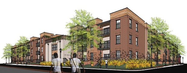 Rendering of Cameo Street Apartments in Jackson Ward.