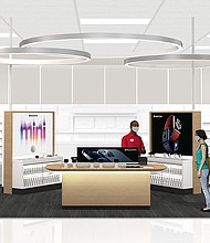 A rendering of the new Apple mini shop rolling out at 17 Target locations.
Credit:	Target