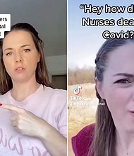 Rachel Ellsworth explores the trauma of nursing during Covid-19 with humor on TikTok.
Credit:	Courtesy Rachel Ellsworth