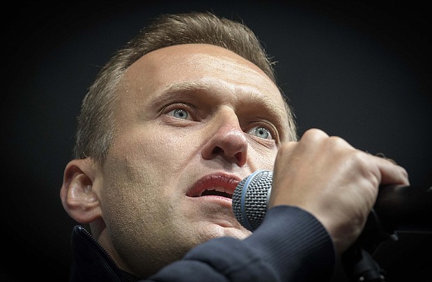 The Biden administration has slapped sanctions on seven Russian officials in response to the poisoning and imprisonment of opposition leader Alexey Navalny.
Credit:	YURI KADOBNOV/AFP/Getty Images