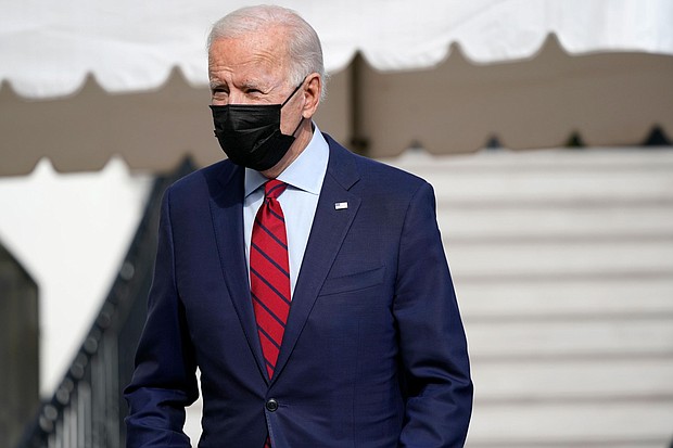 President Joe Biden is expected to huddle with Senate Democrats on Tuesday as the chamber gears up to pass the White House's top legislative priority: a major pandemic relief plan.
Credit:	Pablo Martinez Monsivais/AP