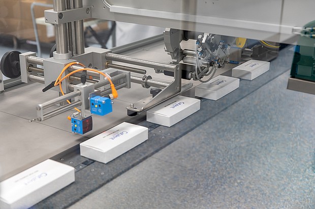 Vials for Covid-19 vaccines are filled at Catalent's manufacturing facility in Bloomington, Indiana
Credit:	Catalent