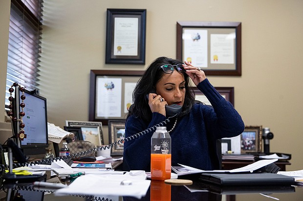 Seniors are usually eligible for Covid-19 vaccinations, but homebound seniors can often struggle to find a way of making the appointment to get the shots
Credit: Courtney Sacco/The Caller-Times/USA Today Network