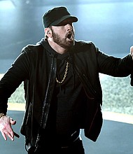 Eminem has released a new song in response to a TikTok campaign that tried to "cancel" him. The song, "Tone Deaf," also has an animated video.
Credit:	Kevin Winter/Getty Images