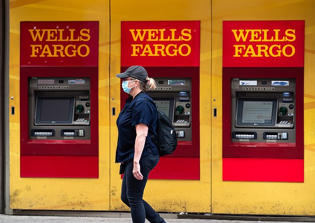 Wells Fargo is setting a goal of net zero greenhouse gas emissions — including from the companies and projects it finances — by 2050.
Credit:	Noam Galai/Getty Images
