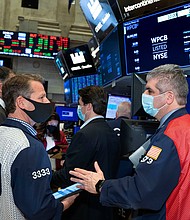 The Dow surged more than 600 points on March 8, as investors cheered the Senate's passage of a Covid-19 relief package that aims to bolster the US economy.
Credit:	Nicole Pereira/New York Stock Exchange/AP