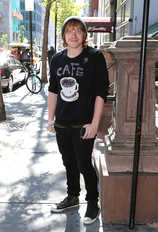 Actor Rupert Grint, pictured here on August 2014 in New York City opens up about making "Harry Potter" and describes the experience as "suffocating" at times because he was essentially doing the same thing over the course of 10 years.
Credit:	Robin Marchant/Getty Images