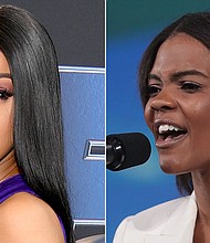 Cardi B, left, and Candace Owens got into it on Twitter Tuesday.
Credit:	Getty Images