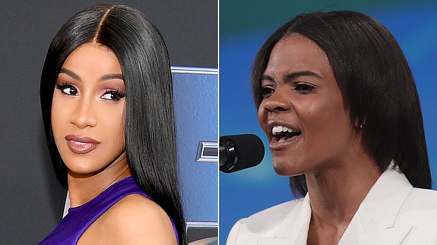 Cardi B, left, and Candace Owens got into it on Twitter Tuesday.
Credit:	Getty Images
