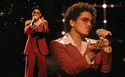 In this video grab provided by CBS and the Recording Academy, Anderson .Paak, left, and Bruno Mars, together as Silk Sonic, perform “Leave The Door Open.”