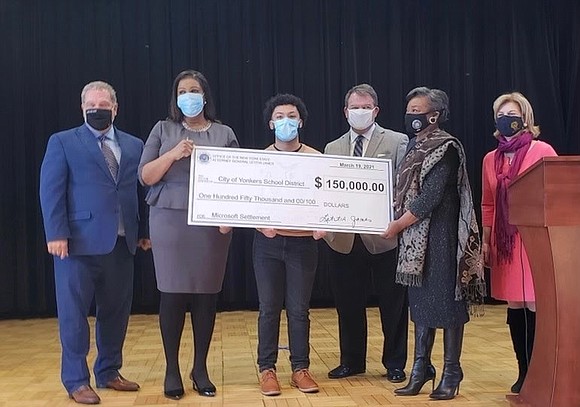 New York Attorney General Letitia James recently delivered $150,000 to the City of Yonkers Public Schools district to promote remote ... New York Attorney General Letitia James recently delivered $150,000 to the City of Yonkers Public Schools district to promote remote ...