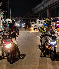 The Philippine National Police has deployed thousands of officers to help enforce the lockdown rules that have been imposed on Manila and surrounding provinces.
Mandatory Credit: Ezra Acayan/Getty Images