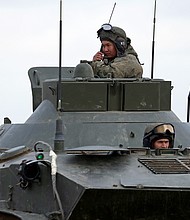 Top US national security officials have spoken with their Ukrainian counterparts, and America's top general held a call Wednesday with his Russian opposite number amid concern over Russian military activity in Crimea and eastern Ukraine.
Mandatory Credit:	Sergei Malgavko/TASS/Getty Images