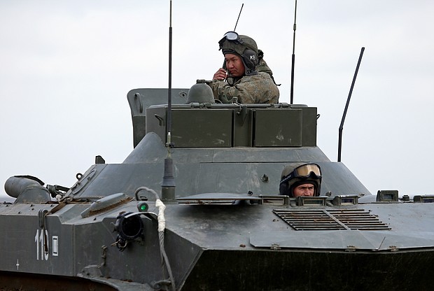 Top US national security officials have spoken with their Ukrainian counterparts, and America's top general held a call Wednesday with his Russian opposite number amid concern over Russian military activity in Crimea and eastern Ukraine.
Mandatory Credit:	Sergei Malgavko/TASS/Getty Images