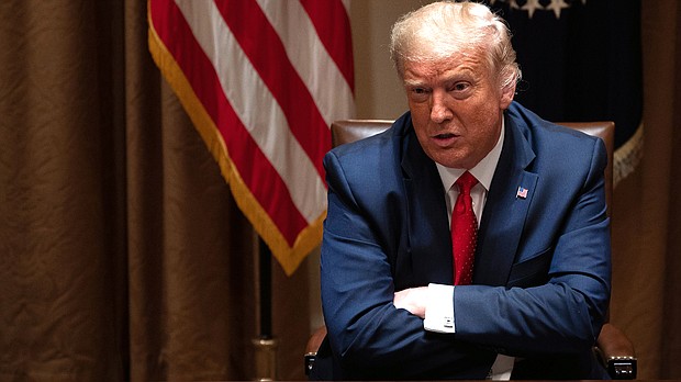 Lawyers for the Department of Justice have asked a judge for additional time to decide whether to turn former President Donald Trump's taxes over to the House Ways and Means Committee.
Mandatory Credit:	JIM WATSON/AFP/AFP via Getty Images