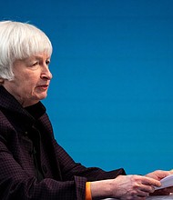 Treasury Secretary Janet Yellen, seen here on Feb. 5, called for a global minimum corporate tax rate on April 5.
Mandatory Credit:	Drew Angerer/Getty Images