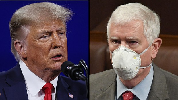 Former President Donald Trump on April 7endorsed Rep. Mo Brooks' campaign for US Senate in Alabama.
Mandatory Credit:	AFP/Getty Images