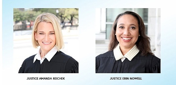 Justice Erin Nowell and Justice Amanda Reichek, both of whom sit on the 5th District Court of Appeals based in …