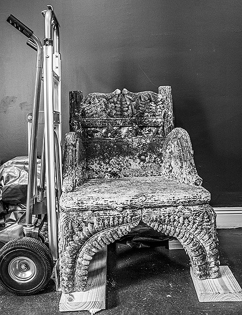A photo of the stolen Confederate chair and a flyer outlining demands were in a packet emailed to the Richmond Free Press by a group calling itself White Lies Matter.