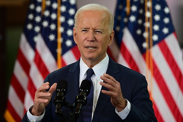 The Biden administration is standing down on a campaign promise to create a White House-led commission and instead moving forward with its efforts toward passing police reform through legislative channels. President Joe Biden is seen speaking in March.
Mandatory Credit:	Jim Watson/AFP/Getty Images