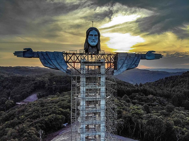 A huge statue of Jesus Christ is under construction in southern Brazil, and it will be even taller than its famous counterpart in Rio de Janeiro.
Mandatory Credit:	SILVIO AVILA/AFP/Getty Images