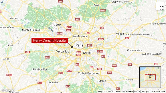 One person was killed and another injured after a shooting in front of a private hospital in Paris on Monday, …