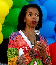 Secretary of State Antony Blinken named retired ambassador Gina Abercrombie-Winstanley as the department's first chief diversity and inclusion officer. Abercrombie-Winstanley is shown during a gay pride parade in Sliema, outside Valletta, June 30, 2012.
Mandatory Credit:	Darrin Zammit Lupi/Reuters