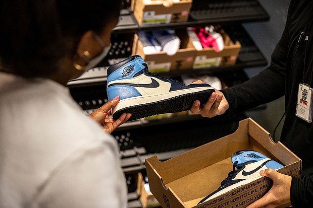 Nike is now reselling returned shoes at a discout in a few of its stores.
Mandatory Credit:	Nike
