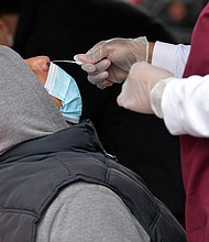 US officials are racing to vaccinate as many Americans as possible to beat another Covid-19 surge and doses are being administered at a record pace. But "don't declare victory prematurely," Dr. Anthony Fauci, the nation's top infectious disease expert, said on April 12.
Mandatory Credit:	Anthony Behar/Sipa USA