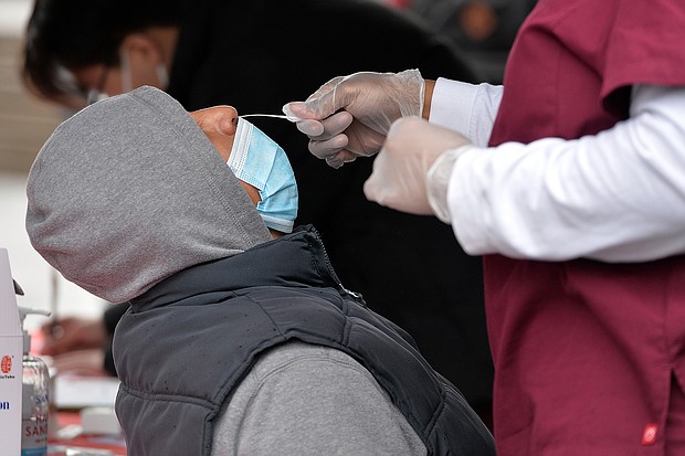 US officials are racing to vaccinate as many Americans as possible to beat another Covid-19 surge and doses are being administered at a record pace. But "don't declare victory prematurely," Dr. Anthony Fauci, the nation's top infectious disease expert, said on April 12.
Mandatory Credit:	Anthony Behar/Sipa USA