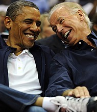 President Joe Biden and former President Barack Obama will appear in an hour-long NBC special aimed at promoting Covid-19 vaccinations as they hope to convince hesitant Americans to get shots.
Mandatory Credit:	Patrick Smith/Getty Images