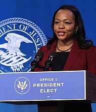 Kristen Clarke, President Joe Biden's nominee to lead the Justice Department's Civil Rights Division, heads to her Senate confirmation hearing on April 14 as a groundswell of supporters says there's an urgency for Clarke to take office and lead the team of federal prosecutors to address recent allegations of unconstitutional acts across the country, including police killings of unarmed people of color.
Mandatory Credit:	Chip Somodevilla/Getty Images