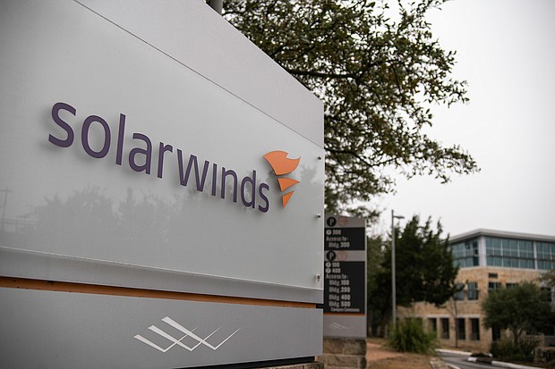 The Biden administration is expected to announce sanctions as soon as Thursday targeting Russian individuals and entities, in addition to the expulsion of as many as a dozen Russian diplomats from the US in response to the hack of SolarWinds and election interference, according to two sources familiar with the plans. This image shows SolarWinds headquarters in Austin, Texas on December 15, 2020.
Mandatory Credit:	Shutterstock