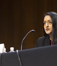 The Senate narrowly voted to advance the nomination of President Joe Biden's nominee to be associate attorney general, Vanita Gupta, setting up a final vote expected later Wednesday despite fierce opposition from most Republican senators.
Mandatory Credit:	Ting Shen/Bloomberg/Getty Images