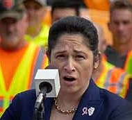 Illinois Comptroller Susana Mendoza is pictured at an event in 2019. She is the subject of a lawsuit by former state lawmakers who are seeking backpay for automatic raises that were withheld when they were in office. Capitol News Illinois file photo
