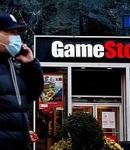 Shares of GameStop soared about 10% in early trading April 27 on the news of the stock sale.
Mandatory Credit:	 John Smith/VIEWpress/Getty Images