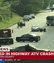 A 14-year-old was killed while riding his ATV Tuesday.
Mandatory Credit:	WGCL