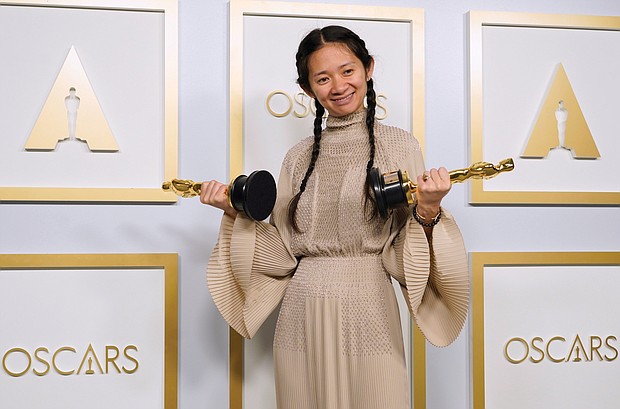Chloe Zhao, winner of the awards for best picture and director for “Nomadland.”