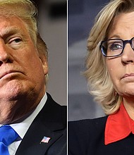 Wyoming Rep. Liz Cheney said on Monday her party cannot accept the "poison" of the idea that the 2020 election was stolen and Donald Trump's role in fomenting it.
Mandatory Credit:	AFP/Getty Images
