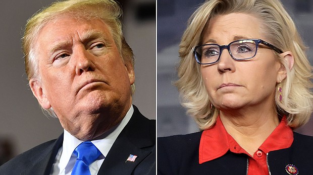 Wyoming Rep. Liz Cheney said on Monday her party cannot accept the "poison" of the idea that the 2020 election was stolen and Donald Trump's role in fomenting it.
Mandatory Credit:	AFP/Getty Images