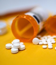 A trial involving three major prescription opioid distributors began Monday in federal court in West Virginia. This illustration image shows tablets of opioid painkiller Oxycodon delivered on medical prescription taken on September 18, 2019 in Washington,DC.
Mandatory Credit:	Eric Baradat/AFP/Getty Images