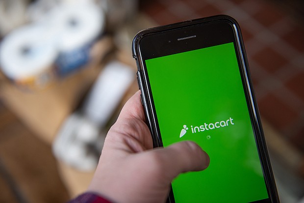 The Instacart logo on a smartphone arranged in Hastings-on-Hudson, New York, U.S., on January 4.
Mandatory Credit:	Tiffany Hagler-Geard/Bloomberg/Getty Images