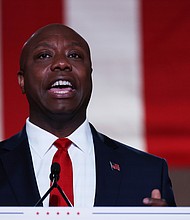 U.S. Sen. Tim Scott (R-SC) delivered the Republican response to President Biden's address Wednesday night. (Chip Somodevilla/Getty Images/TNS)
