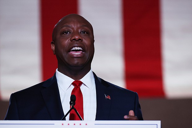 U.S. Sen. Tim Scott (R-SC) delivered the Republican response to President Biden's address Wednesday night. (Chip Somodevilla/Getty Images/TNS)