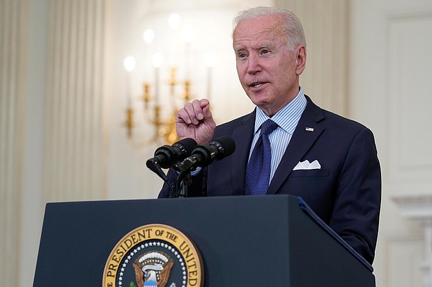 President Joe Biden on May 5 is set to promote the newly launched Restaurant Revitalization Fund, which was established to help struggling restaurants and other eligible businesses keep their doors open during the coronavirus pandemic, according to a White House official.
Mandatory Credit:	Evan Vucci/AP