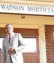 D.D. Watson Jr. of D.D. Watson Mortician Inc. in Louisa County.