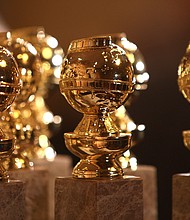 NBC announced that after a controversy surrounding the Hollywood Foreign Press Association's lack of diversity and questions about the Golden Globe's policies it would not air the show in 2022. The Golden Globe statuettes are on display at the Beverly Hilton Hotel on January 6, 2009 in Beverly Hills, California.
Mandatory Credit:	Frazer Harrison/Getty Images