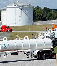 Biden administration officials worked urgently Monday to ascertain the scope and fallout of a ransomware attack on the Colonial Pipeline, which supplies much of the eastern United States its gasoline -- an incident that laid bare vulnerabilities in the country's aging energy infrastructure.
Mandatory Credit:	Jay Reeves/AP